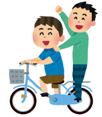 自転車の二人乗り（違法）